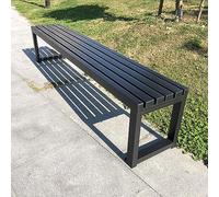 Panchina da giardino in ferro battuto senza schienale per esterni, resistente alle intemperie, per patio, sedie eleganti per il tempo libero, per giardini, piazze e gallerie, design in ferro