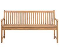 Beliani Panchina da Giardino in Legno di Acacia Chiaro a Doghe 160 cm