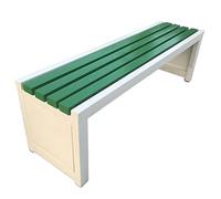 Panchina da giardino in legno e metallo resistente alle intemperie, divano a 2 posti, capacità 220 kg, lunghezza 1,5 m, perfetta per balcone e terrazza, disponibile in 17 colori