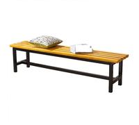 Panchina da giardino in legno gialla, piccola seduta da giardino senza metallo, 180 x 37 x 45 cm, per terrazza, cortile, portico, mobili da esterno eleganti e durevoli