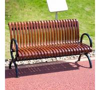 Panchina da giardino in legno massello per 2 persone con comodi braccioli e schienale per patio, giardino, veranda, parco - limite di peso 800 libbre