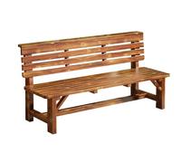 Panchina da giardino in legno massello per tutte le stagioni, 121,9 cm, resistente, marrone, panca da parco per balcone, portico, cortile, terrazza, perfetta mobili da esterno