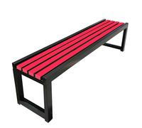 Panchina da giardino in legno rosso, per il tempo libero, per prato, portico e sentiero, resistente, 100 x 40 x 45 cm