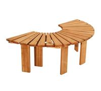 Panchina da giardino in legno, seduta a doghe robusta e resistente per terrazze, panchine semicircolari avvolgenti per prati, parchi e giardini, sedia curva per tutte le stagioni(Wood,Half Round)