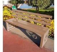 Panchina Da Giardino In Metallo For Esterni, Panchine Da Esterno Resistenti Alle Intemperie Con Schienale, Panca Da Patio For Parco Esterno, Cortile, Picnic, Cortile, Veranda Anteriore(Marrone,150cm)