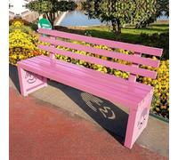 Panchina Da Giardino In Metallo For Esterni, Panchine Da Esterno Resistenti Alle Intemperie Con Schienale, Panca Da Patio For Parco Esterno, Cortile, Picnic, Cortile, Veranda Anteriore(Rosa,150cm)
