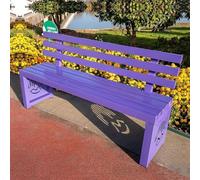 Panchina Da Giardino In Metallo For Esterni, Panchine Da Esterno Resistenti Alle Intemperie Con Schienale, Panca Da Patio For Parco Esterno, Cortile, Picnic, Cortile, Veranda Anteriore(Viola,120cm)