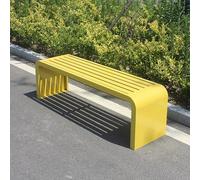 Panchina da giardino in metallo per esterni, con capacità di carico 299,4 kg, elegante, gialla, per giardino, veranda, balcone e comode sedute, 180 cm