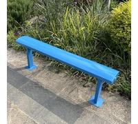 Panchina da giardino in metallo, per tutte le stagioni, senza schienale, per giardino, veranda, cortile, prato, ingresso, capacità 2-3 persone, design resistente alle intemperie