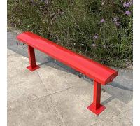 Panchina da giardino in metallo, per tutte le stagioni, senza schienale, per giardino, veranda, cortile, prato, ingresso, capacità 2-3 persone, design resistente alle intemperie