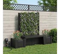 vidaXL Panchina da Giardino Kopenhagen Antracite 173 x 49 x 135,5 cm,