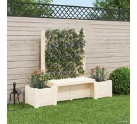 vidaXL Panchina da Giardino Kopenhagen Bianco 173 x 49 x 135,5 cm PP,