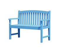 Panchina da Giardino, Panca Legno, con Schienale e Braccioli, Aspetto Elegante, Impermeabile e Resistente ai Raggi Solari, Adatta per Cortili o Verande(Blue,120cm/47.2in)