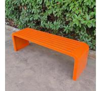 Panchina da Giardino Panca, Senza Schienale Panchina Esterno A 3 Posti Esterno Resistente Alle Intemperie Per Giardino Patio Portico Parco - Larghezza Seduta 40 Cm (15 Pollici) Orange 39.4*15.7*17.7“