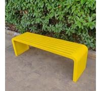 Panchina da Giardino Panca, Senza Schienale Panchina Esterno A 3 Posti Esterno Resistente Alle Intemperie Per Giardino Patio Portico Parco - Larghezza Seduta 40 Cm (15 Pollici Yellow 59.1*15.7*33.46“