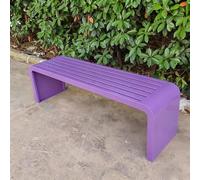 Panchina da Giardino Panca, Senza Schienale Panchina Esterno A 3 Posti Esterno Resistente Alle Intemperie Per Giardino Patio Portico Parco - Larghezza Seduta 40 Cm (15 Pollici Purple 70.9*15.7*33.46“