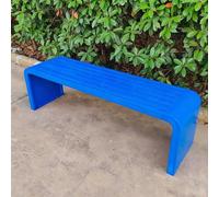 Panchina da Giardino Panca, Senza Schienale Panchina Esterno A 3 Posti Esterno Resistente Alle Intemperie Per Giardino Patio Portico Parco - Larghezza Seduta 40 Cm (15 Pollici) Blue 39.4*15.7*17.7“