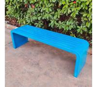 Panchina da Giardino Panca, Senza Schienale Panchina Esterno A 3 Posti Esterno Resistente Alle Intemperie Per Giardino Patio Portico Parco - Larghezza Seduta 40 Cm (15 Pollici) Sky 47.2*15.7*33.46“