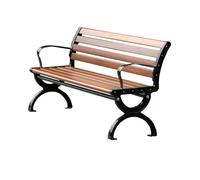 Panchina da giardino per esterni, antiruggine, con schienale, in lega di zinco ispessita, colore mogano, 120 cm x 40 cm, mobili da patio per parchi e giardini