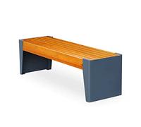 Panchina da Giardino per Esterni Sedia da parco for esterni in acciaio inossidabile Panca for il tempo libero nordico Sedile for comunità all'aperto Panca con doppio schienale commerciale Panchina da