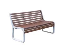 Panchina da Giardino per Esterni Sedia Da Parco Panca Da Esterno Panca Da Esterno In Legno Massello Schienale Doppio Sedile Comunità Quadrata In Acciaio Inox Panchina da Parco Panchine da Esterno(A)