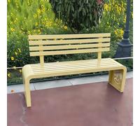 Panchina Da Giardino per Interni/esterni, Panca Da Esterno Resistente Alle Intemperie 100/120/150/180 Cm Panca Da Balcone 2 Posti In Acciaio, Panchine Da Parco Con Schienale(Beige,120 cm/47.24 in)