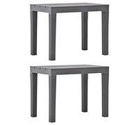 Panchina da giardino, per terrazze, in legno, per esterni, 2 pezzi, in plastica color noce