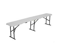 Panchina da giardino pieghevole NILS Camp NC3404 Blanc 183x28x43 cm
