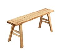 Panchina da giardino rustica in legno, fatta a mano, per esterni e interni, capacità 150 kg, beige, compatta, 100 x 20 x 52 cm, perfetta per patio e cortile