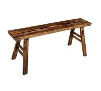 Panchina da giardino rustica in legno, fatta a mano per uso interno ed esterno, capacità di carico 150 kg, marrone, 120 x 20 x 47 cm, resistente ed elegante