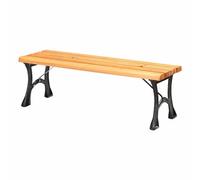 Panchina da giardino rustica per esterni, resistente, 300 kg, in metallo e legno trattato, per giardini, terrazze, parchi e sentieri di campagna, durevole, elegante, perfetta per il relax