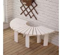 Panchina da giardino semi circolare, in legno massello anticorrosione, per esterni, a forma di ventaglio, per parchi e balconi, elegante decorazione da giardino