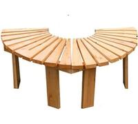 Panchina da giardino semicircolare in legno massello anticorrosione sgabello per fiori curvo per mobili da esterno, terrazza a forma di ventaglio da giardino
