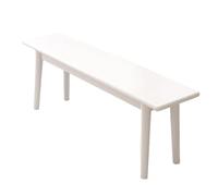 Panchina da ingresso in legno massiccio per sala da pranzo, soggiorno, camera da letto, bianco, 120 cm, panca in legno per esterni