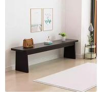 Panchina da ingresso in legno nero da 119,4 cm, per interni, panca stretta per camera da letto, soggiorno, cucina e corridoio, arredamento elegante per la casa