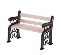 Panchina da parco realistica in miniatura in scala 1:12, accessorio per casa delle bambole per modellismo di treni, mini display fai da te, modelli architettonici, decorazione da tavolo e progetti