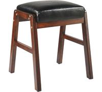 Panchina da toeletta - Sgabello ottomano imbottito con gambe in legno massello, perfetto per il trucco, per soggiorno, sala da pranzo e ingresso, elegante sgabello per la decorazione della casa