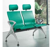 Panchina della sala d'attesa 2-Seat con braccioli e poggiatesta, comode sedie di ricezione dell'unità di elaborazione per le lobby dell'ufficio, dell'aeroporto, dell'ospedale e della banca