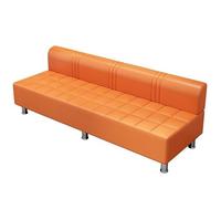 Panchina della sala d'attesa con la parte posteriore, sedili ricoperti della reception del cuoio dell'unità di elaborazione, divano moderno di svago per la clinica, l'aeroporto, l'ospedale, il