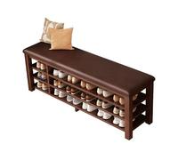 Panchina di stoccaggio delle scarpe di ingresso con cuscino panca con scarpa da scarpa in legno massiccio Pesca di ingresso sedile per scarpe da scarpe da scarpe Organizzatore del corridoio