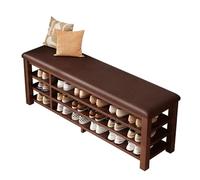 Panchina di stoccaggio per scarpe per l'organizzatore di ingresso della porta d'ingresso Organizzatore in legno con mobili per sedili per decorazioni di fango del corridoio marrone 100cm
