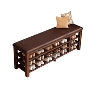 Panchina d'ingresso con panca per scarponi da scarpe in legno con deposito scarpa con cuscino per la sala d'ingresso foyer per piccolo spazio di fango organizzatore marrone 80cm