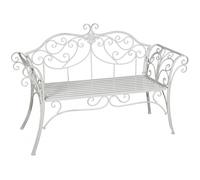 Panchina Esterno in Ferro Panca Schienale Bistrot Divanetto Giardino Shabby Chic