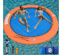 Panchina gonfiabile galleggiante, amaca gonfiabile per acqua, 245 cm, isola acquatica, amaca gonfiabile ad anello, piattaforma galleggiante, galleggiante per piscina e lago adulti