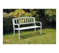 Panchina in ferro e ghisa 150x67xH76 cm 2 posti bianco Bianco