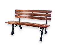 Panchina in ghisa con doghe in legno Hyde Park 122x60xH72 cm