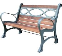 PANCHINA IN GHISA E LEGNO COLORE ANTRACITE PER GIARDINO