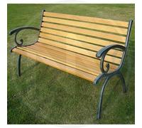 Panchina in ghisa e legno grigio antracite Benson Papillon da esterno cm. 126x60