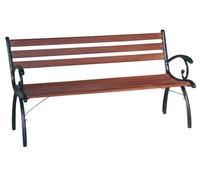 PANCHINA DA GIARDINO ESTERNO IN GHISA E LEGNO L 126 x P 50 x H 68 cm GDLC LINDA
