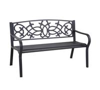 Panchina metallo pavia antracite cm124x57h78 DA ESTERNO GIARDINO